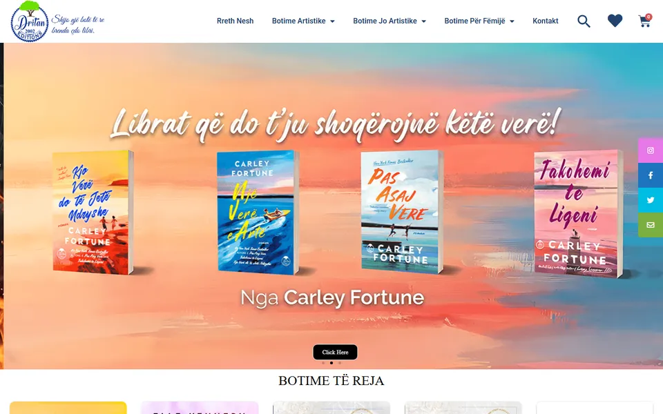 Dritan Publishing website homepage